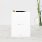 Art Deco Zwart en Goud Design bruiloft Bedankkaart (Achterkant)