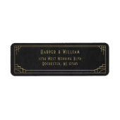 art deco zwart en goud etiket (Voorkant)