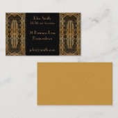 Art Deco zwart en goud geometrisch Visitekaartje (Voorkant / Achterkant)