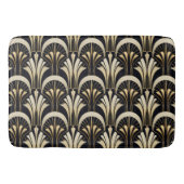 Art Deco Zwart en Goud symmetrisch Badmat (Voorkant)