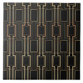 Art deco zwart en goud tegeltje (Voorkant)