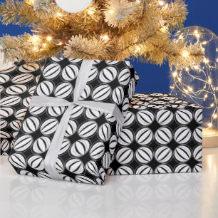 Art Deco Zwart en Wit Cadeaupapier