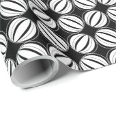 Art Deco Zwart en Wit Cadeaupapier (Rol Hoek)