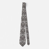 Art Deco Zwart en Witte Diamanten Stropdas (Voorkant)