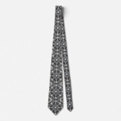 Art Deco Zwart en Witte Diamanten Stropdas (Voorkant)
