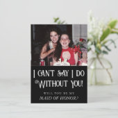 Art Deco | Zwart en Zilver Bruids Feestvoorstel Kaart (Staand voorkant)