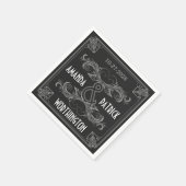 Art Deco zwart en zilver bruiloft servetten (Hoek)