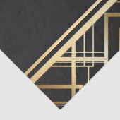 Art deco, zwart, goud, elegant, chic, monogram kla tissuepapier (Detail)