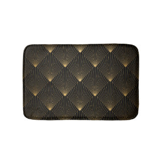 Art Deco: zwart goud elegantie. Badmat