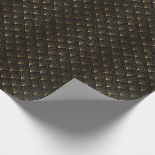 Art Deco: zwart goud elegantie. Cadeaupapier (Hoek)