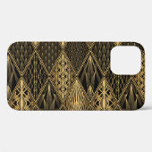 Art Deco Zwart Goud Elegantie Case-Mate iPhone Case (Achterkant (horizontaal))