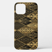 Art Deco Zwart Goud Elegantie Case-Mate iPhone Case (Achterkant)