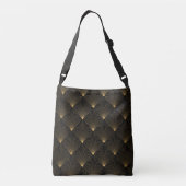Art Deco: zwart goud elegantie. Crossbody Tas (Achterkant)