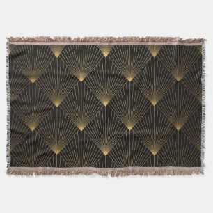 Art Deco: zwart goud elegantie. Deken