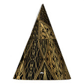 Art Deco Zwart Goud Elegantie Feesthoedjes (Links)