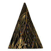 Art Deco Zwart Goud Elegantie Feesthoedjes (Rechts)