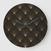 Art Deco: zwart goud elegantie. Grote Klok (Voorkant)