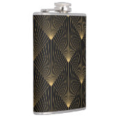 Art Deco: zwart goud elegantie. Heupfles (Rechts)