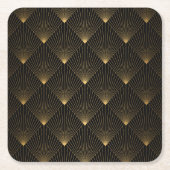 Art Deco: zwart goud elegantie. Kartonnen Onderzetters (Voorkant)