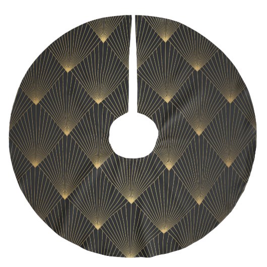 Art Deco: zwart goud elegantie. Kerstboom Rok (Voorkant)