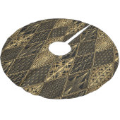 Art Deco Zwart Goud Elegantie Kerstboom Rok (Gekanteld)