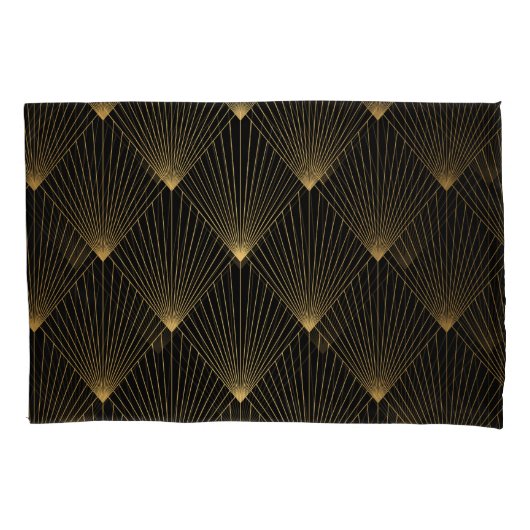 Art Deco: zwart goud elegantie. Kussensloop (Voorkant)