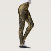 Art Deco Zwart Goud Elegantie Leggings (Rechts)