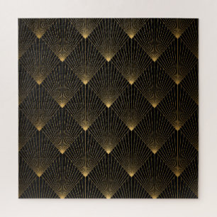 Art Deco: zwart goud elegantie. Legpuzzel