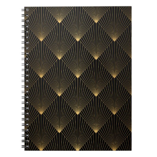 Art Deco: zwart goud elegantie. Notitieboek (Voorkant)