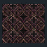 Art Deco Zwart-Goud Elegantie Poster<br><div class="desc">Naadloos patroon in Art Deco stijl. Zwart en gouden tegelwerk. 3D effect ceramische tegels. Luxe achtergrond Stap in de Roaring '20s met Art Deco Luxe! Gouden Tegels schitteren. Art Deco Luxe: Golden Tilework Delight. Omarm de Roaring '20s! gatsby, nouveau, pattern, twenties, diamond, illustratie, decor, lijst, gold, retro, lijn, naadloos, geometrisch,...</div>