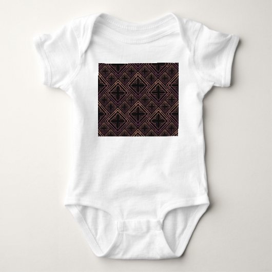 Art Deco Zwart-Goud Elegantie Romper (Voorkant)