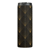 Art Deco: zwart goud elegantie. Thermosbeker (Achterkant)