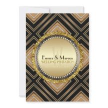 Art Deco Zwart Goud Geometrie Wedding Special Even