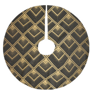 Art Deco zwart goud: geometrisch Kerstboom Rok