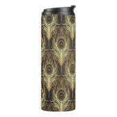 Art deco: zwart-goud geometrisch. thermosbeker (Gedraaid links)