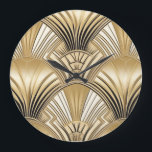 Art deco zwart goud grote klok<br><div class="desc">Art deco zwart goud grote klok.</div>
