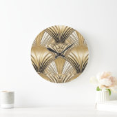 Art deco zwart goud grote klok (Huis)