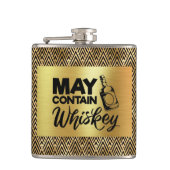 Art Deco Zwart & Goud - Kan Whiskey bevatten Heupfles (Voorkant)