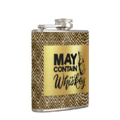 Art Deco Zwart & Goud - Kan Whiskey bevatten Heupfles (Rechts)