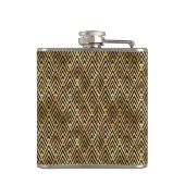 Art Deco Zwart & Goud - Kan Whiskey bevatten Heupfles (Achterkant)