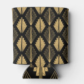 Art Deco Zwart Goud: Naadloos Blikjeskoeler (Achterkant)