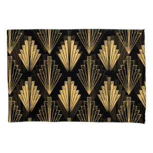 Art Deco Zwart Goud: Naadloos Kussensloop