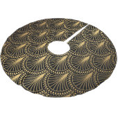 Art Deco, zwart goud, naadloos patroon. Kerstboom Rok (Gekanteld)