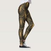 Art Deco, zwart goud, naadloos patroon. Leggings (Rechts)
