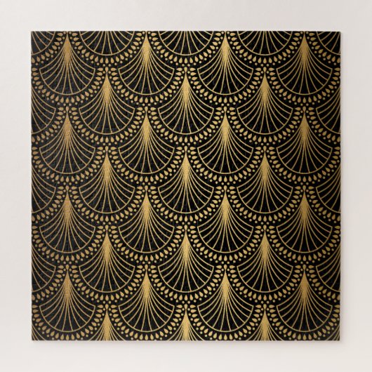 Art Deco, zwart goud, naadloos patroon. Legpuzzel (Verticaal)