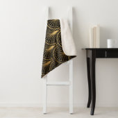 Art Deco, zwart goud, naadloos patroon. Sherpa Deken (In situ)