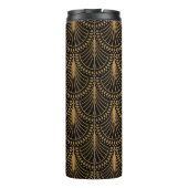 Art Deco, zwart goud, naadloos patroon. Thermosbeker (Achterkant)