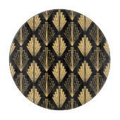 Art Deco Zwart Goud: Naadloos Snijplank (Voorkant)