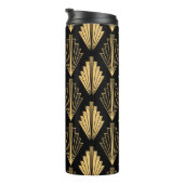 Art Deco Zwart Goud: Naadloos Thermosbeker (Geroteerd rechts)