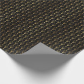 Art Deco: Zwart Goud Naadloze Luxe Cadeaupapier (Hoek)